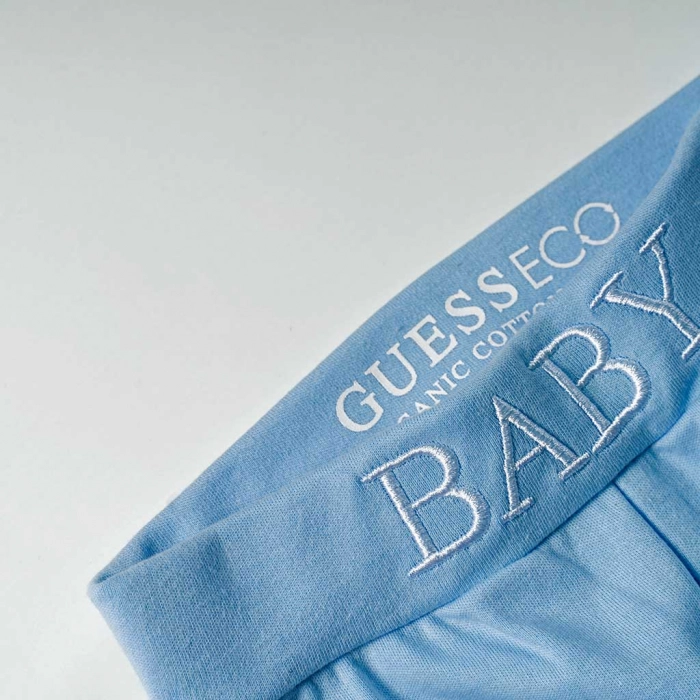 Βρεφικό σετ φόρμας GUESS για αγόρια Baby Icon γαλάζιο online επώνυμο ζιπουνάκι βαμβακερό καθημερινό μηνών  (6)