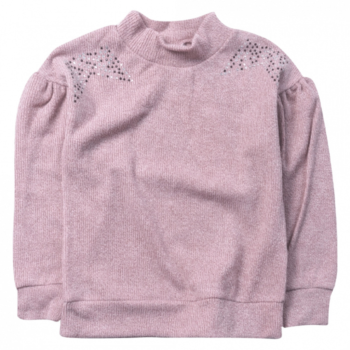 Παιδική μπλούζα Serafino για κορίτσια Royal ροζ πλεκτή χειμωνιάτικη ζεστή άνετη βόλτα ετών online (1)
