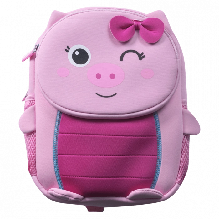 Παιδική τσάντα πλάτης για κορίτσια Piggie ροζ  πλάτης σχολείο καθημερίνη μοντέρνα ετών online  (1)