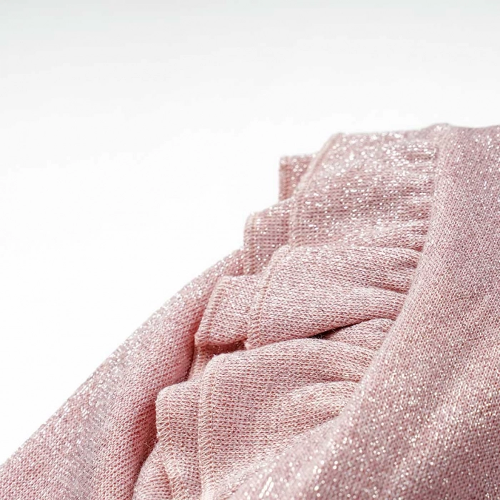 Παιδικό φόρεμα Serafino για κορίτσια Daisy ροζ  βόλτα άνετο χρυσόσκονη ζεστό χειμωνιάτικο ετών casual online (2)