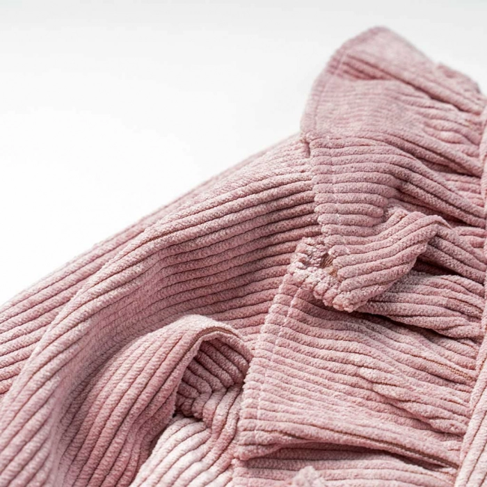 Παιδικό φόρεμα Serafino για κορίτσια Anemone ροζ online κοτλέ βελούδινο χειμωνιάτικο άνετο ζεστό casual online ετών  (3)