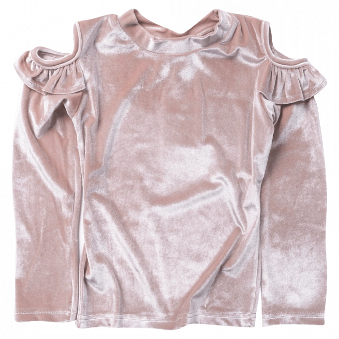 Παιδική μπλούζα Serafino για κορίτσια Lila ροζ χειμωνιάτικο βελόυδινο χειμωνιάτικο ζεστό άνετο βόλτα ετών online (1)