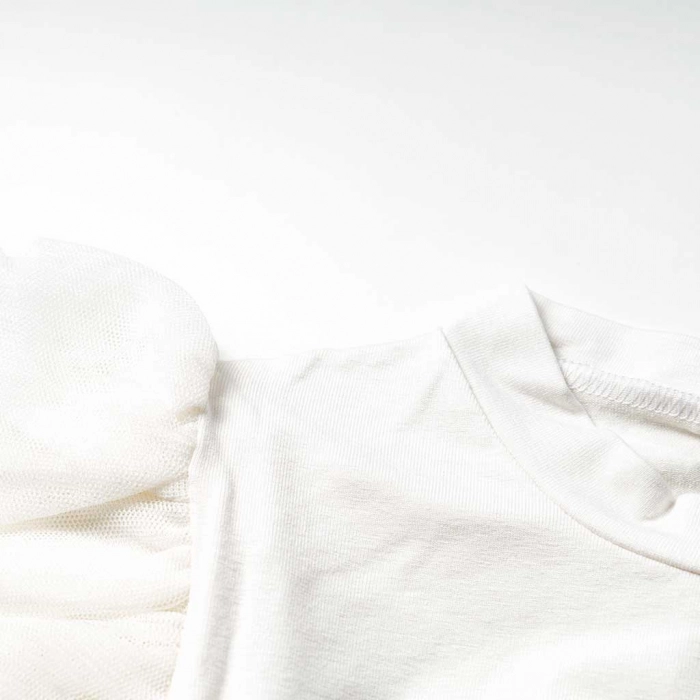 Παιδική μπλούζα Serafino για κορίτσια Veil άσπρο casual online λεπτή ανοιξιάτικη φθινοπωρινή άνετη βόλτα ετών (3)