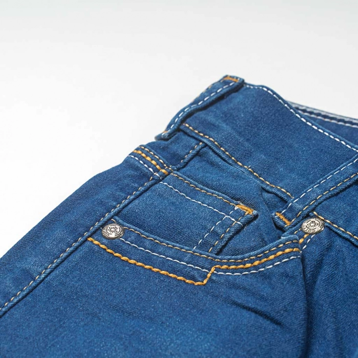 Παιδικό παντελόνι Emery για αγόρια Perry μπλε άνετο σχολείο βόλτα καθημερινό τζιν casual jean online ετών (2)