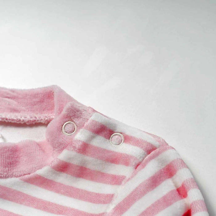Βρεφική πιτζάμα Εβίτα για κορίτσια Bunny Bow ροζ καθημερινές χειμερινές μηνών επώνυμες online  (3)