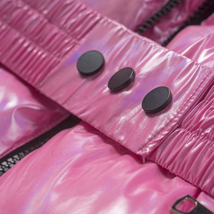Παιδικό μπουφάν New College για κορίτσια Rown ροζ καθημερινά ετών επώνυμα χειμερινά online (2)