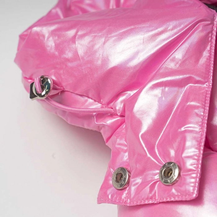 Παιδικό μπουφάν New College για κορίτσια Rown ροζ καθημερινά ετών επώνυμα χειμερινά online (1)