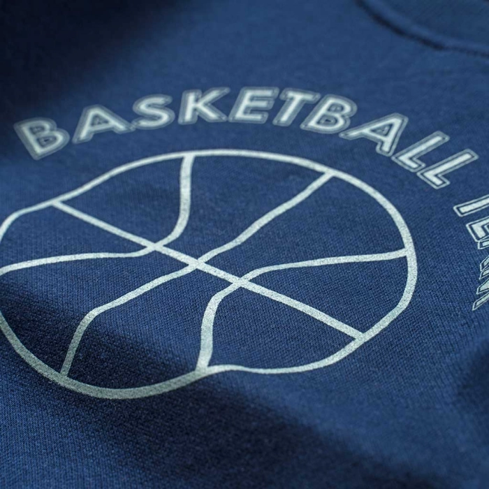Παιδική μπλούζα AKO για αγόρια Basketball Team μπλε αγόρι καθημερινό άνετο ζεστό χειμωνιάτικο οικονομικό ετών online (2)