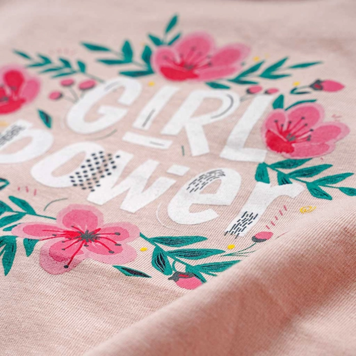 Παιδική μπλούζα ΑΚΟ για κορίτσια Girl Power ροζ ανοιξιάτικη φθινοπωρινή λεπτή καθημερινή σχολείο οικονομικλη ετών online (2)