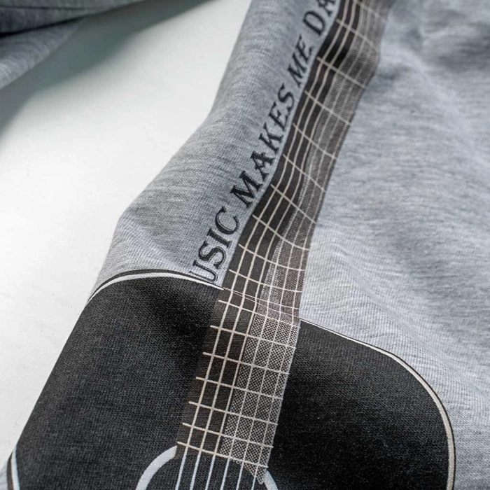 Παιδική μπλούζα ΑΚΟ για αγόρια Guitar γκρι καθημερινό ανοιξιάτικο φθινοπωρινό άνετο οικονομικό σχολείο ετών casual online (2)