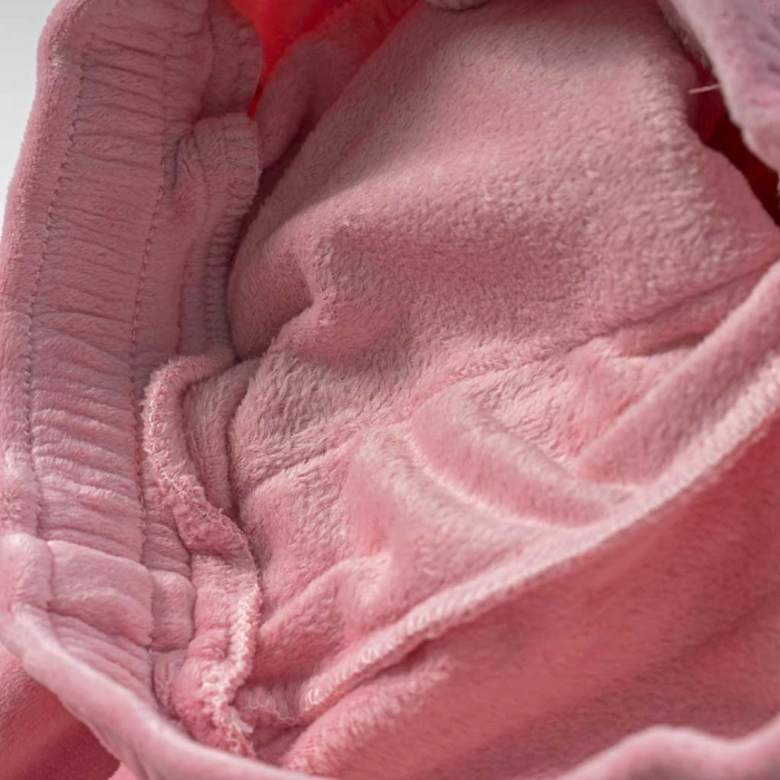 Παιδικό σετ φόρμας New College για κορίτσια Mindheart ροζ online σχολείο καθημερινό βελούδινο ζεστό χειμωνιάτικο ετών (5)