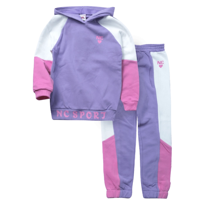 Παιδικό σετ φόρμας New College για κορίτσια Purple sport  σχολείο άνετο καθημερίνο μοντέρνο ετών online (1)