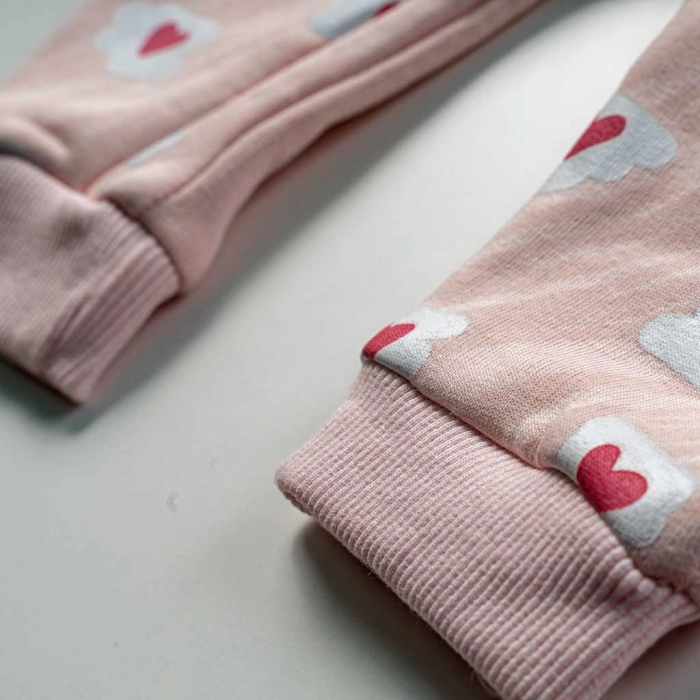 Βρεφικό φορμάκι Online  για κορίτσια  Little kitty ροζ μοντέρνο πολύ ζεστό κοριτσίστικο για βόλτες  μηνών online  (6)