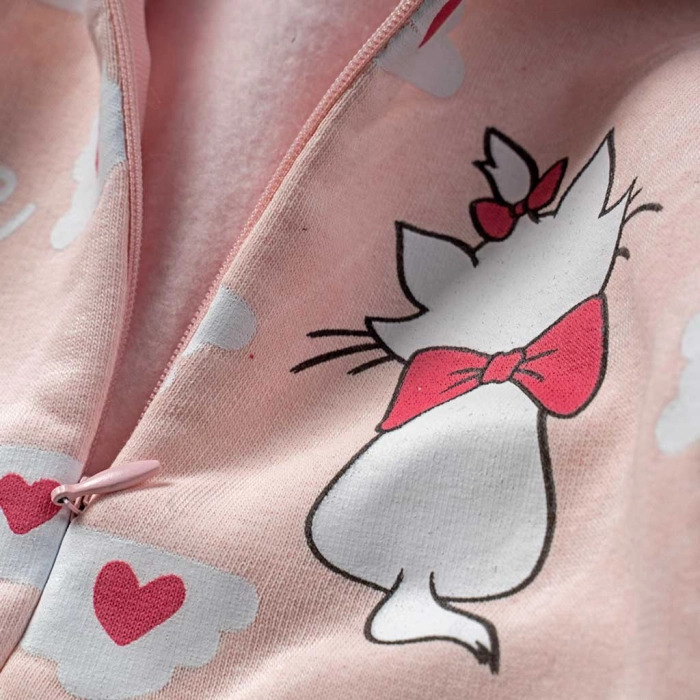 Βρεφικό φορμάκι Online  για κορίτσια  Little kitty ροζ μοντέρνο πολύ ζεστό κοριτσίστικο για βόλτες  μηνών online  (3)