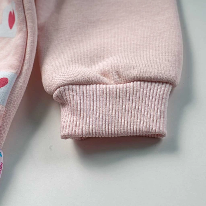 Βρεφικό φορμάκι Online  για κορίτσια  Little kitty ροζ μοντέρνο πολύ ζεστό κοριτσίστικο για βόλτες  μηνών online  (5)