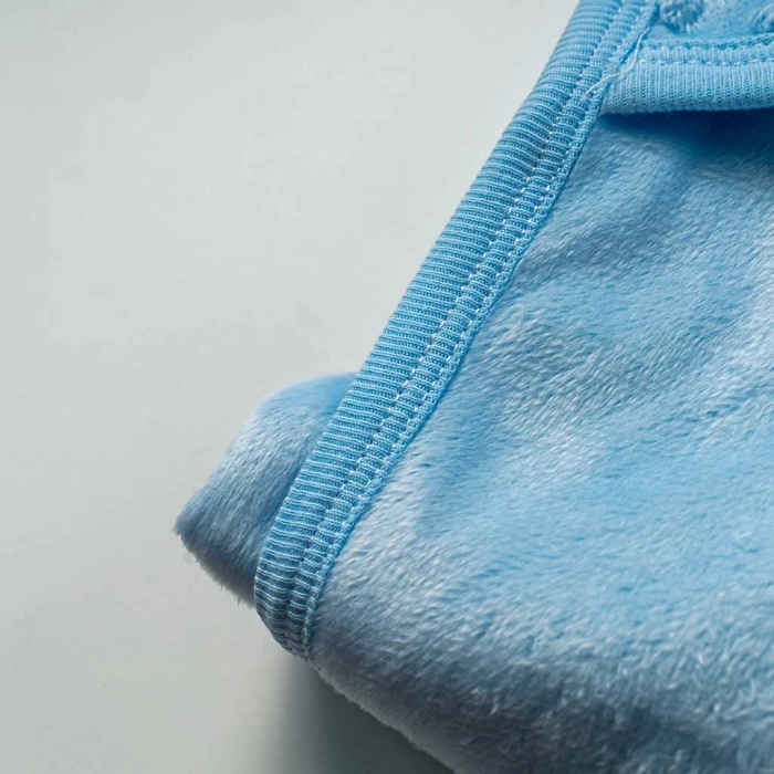 Βρεφική κουβέρτα Online για αγόρια BluePrinceOn γαλάζιο 80x80Eκ πριγκιπικά με κορώνα πικέ βελόυδινη απαλή μηνών online (3)