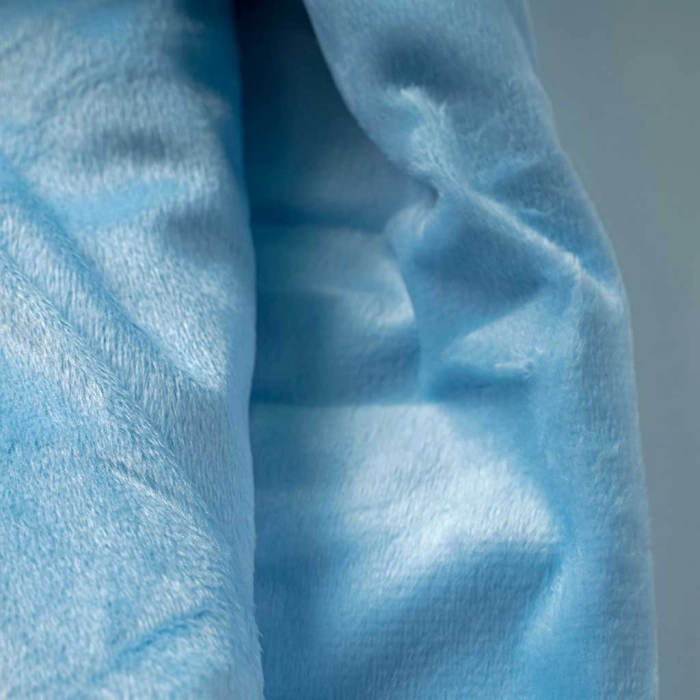 Βρεφική κουβέρτα Online για αγόρια BluePrinceOn γαλάζιο 85x82Eκ πριγκιπικά με κορώνα πικέ βελόυδινη απαλή μηνών online (4)