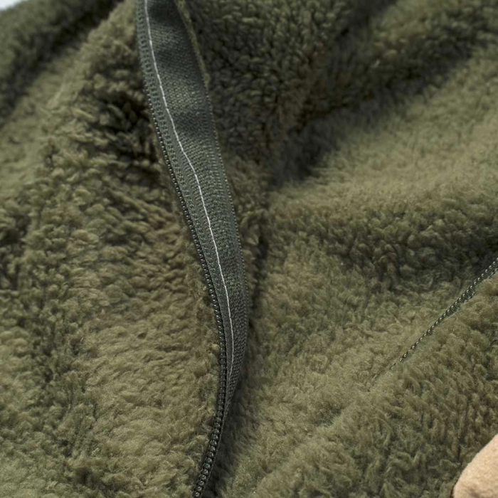 Βρεφικό φορμάκι εξόδου Online για αγόρια Βear χακί ζεστό γούνινο χειμωνιάτικο μηνών online (4)