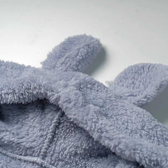 Βρεφικό φορμάκι εξόδου Online για αγόρια Βear σιέλ ζεστό γούνινο χειμωνιάτικο μηνών online (3)