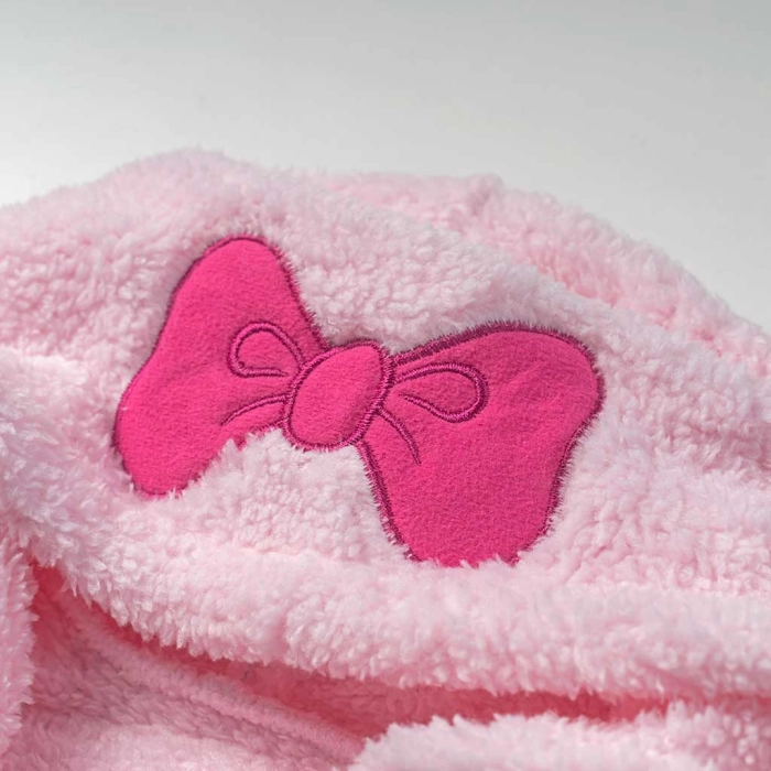 Βρεφικό φορμάκι εξόδου Online για κορίτσια  Little cutie ροζ  ζεστό γούνινο χειμωνιάτικο μηνών online (4)