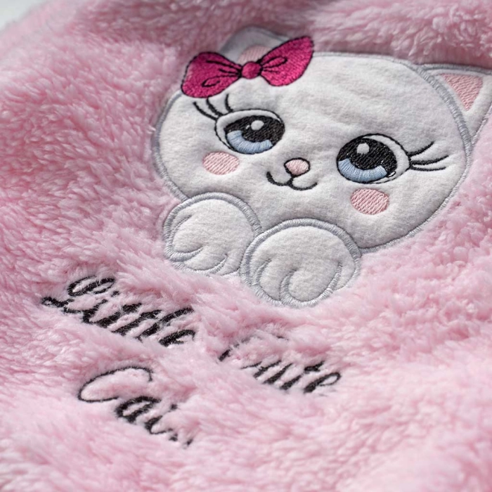 Βρεφικό φορμάκι εξόδου Online για κορίτσια  Little cutie ροζ  ζεστό γούνινο χειμωνιάτικο μηνών online (5)