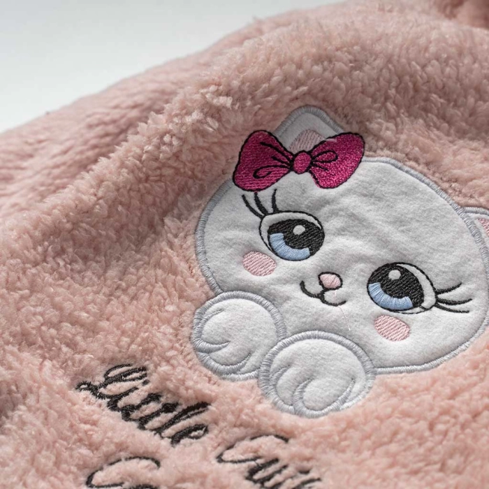 Βρεφικό φορμάκι εξόδου Online για κορίτσια  Little cutie πούδρας  ζεστό γούνινο χειμωνιάτικο μηνών online (5)