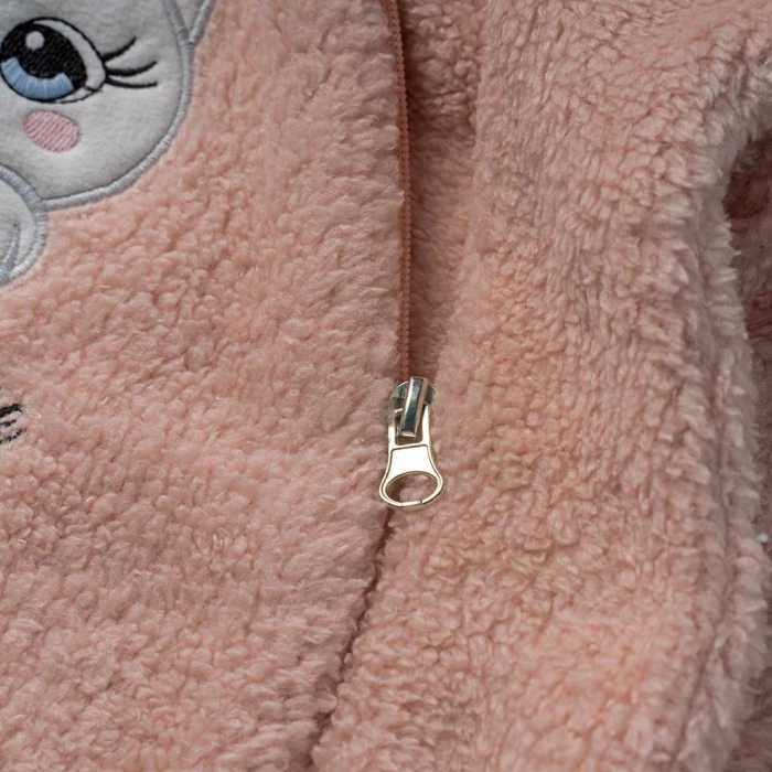 Βρεφικό φορμάκι εξόδου Online για κορίτσια  Little cutie πούδρας  ζεστό γούνινο χειμωνιάτικο μηνών online (6)