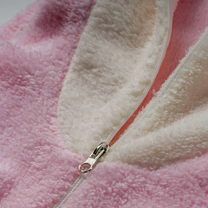 Βρεφικό φορμάκι εξόδου Online για κορίτσια  Little Unicorn ροζ ζεστό γούνινο χειμωνιάτικο μηνών online (11)