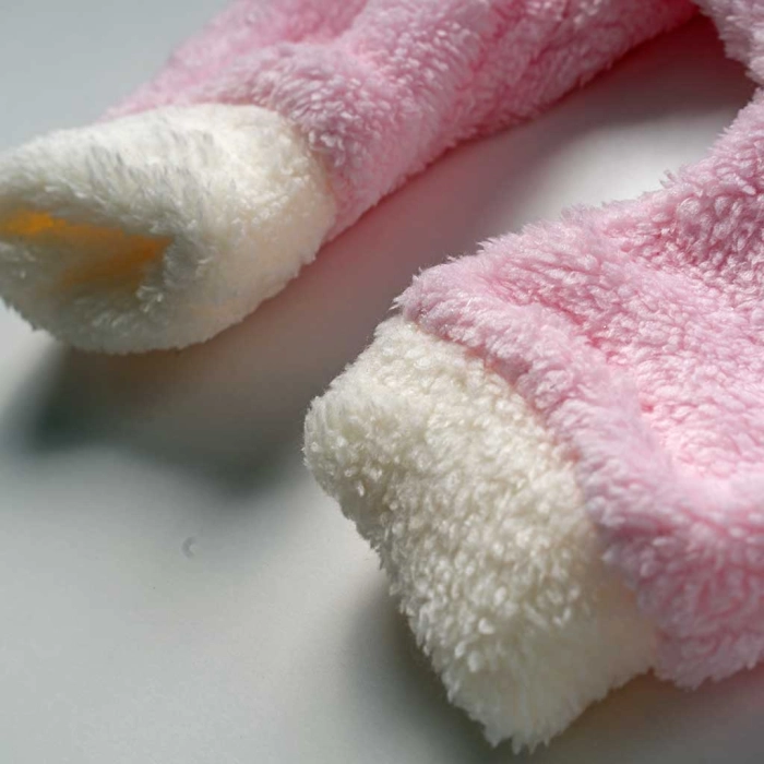 Βρεφικό φορμάκι εξόδου Online για κορίτσια  Little Unicorn ροζ ζεστό γούνινο χειμωνιάτικο μηνών online (12)