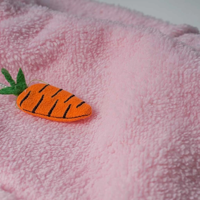 Βρεφικό φορμάκι εξόδου Online για κορίτσια  Little carrot ροζ ζεστό γούνινο χειμωνιάτικο μηνών online (9)