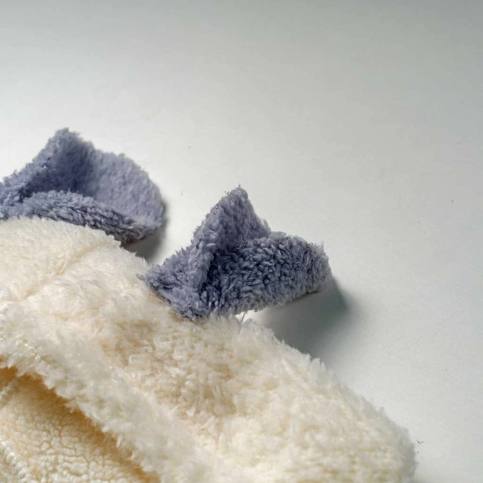 Βρεφικό φορμάκι εξόδου Online για αγόρια Εlephant σιέλ ζεστό γούνινο χειμωνιάτικο μηνών online (2)