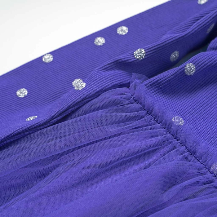 Παιδικό φόρεμα Name it για κορίτσια PurpleGlitter μωβ μοντέρνο casual επώνυμα με τούλι ετών online (3)