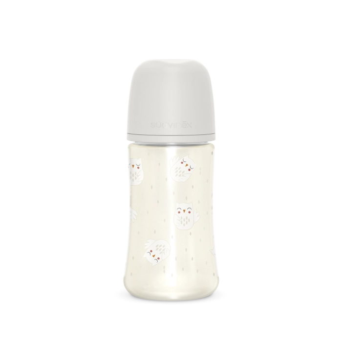 Βρεφικό μπιμπερό Suavinex για μωρά SeopOwl μπεζ 270ml+3Μ επώνυμα βρεφικά πιπίλα σιλικόνης μηνών online (3)