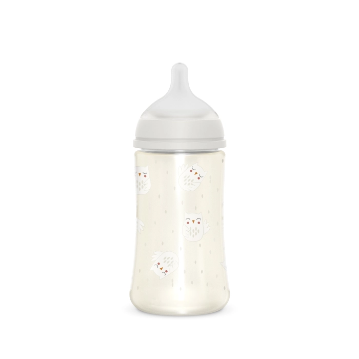 Βρεφικό μπιμπερό Suavinex για μωρά SeopOwl μπεζ 270ml+3Μ επώνυμα βρεφικά πιπίλα σιλικόνης μηνών online (2)