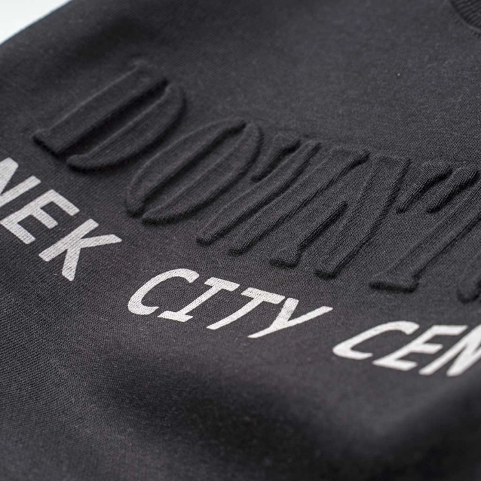 Παιδική μπλούζα ΝΕΚ για αγόρια Nek City μαύρο μοντέρνο φούτερ χειμερινό καθημερινό για το σχολείο ετών online (2)