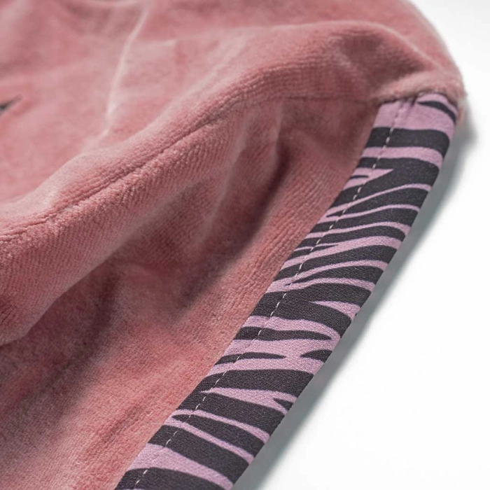 Παιδικό σετ Εβίτα για κορίτσια Zebra love ροζ σχολείο χειμωνιάτικο άνετο ζεστό βελούδινο οικονομικό επώνυμο ετών online (3)