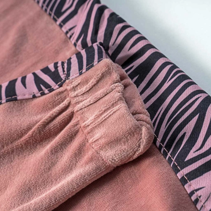 Παιδικό σετ Εβίτα για κορίτσια Zebra love ροζ σχολείο χειμωνιάτικο άνετο ζεστό βελούδινο οικονομικό επώνυμο ετών online (6)