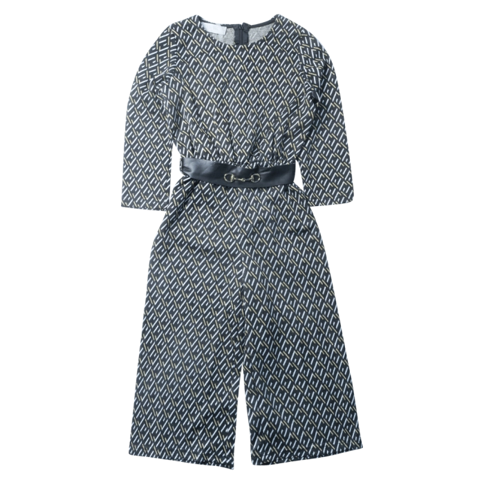 Παιδική ολόσωμη φόρμα Εβίτα για κορίτσια Dona μάυρο (1)