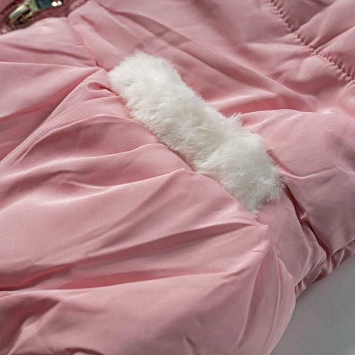 Παιδικό μπουφάν New College για κορίτσια BunnyBear ροζ αμάνικα για το σχολείο ελληνικά ετών online (7)
