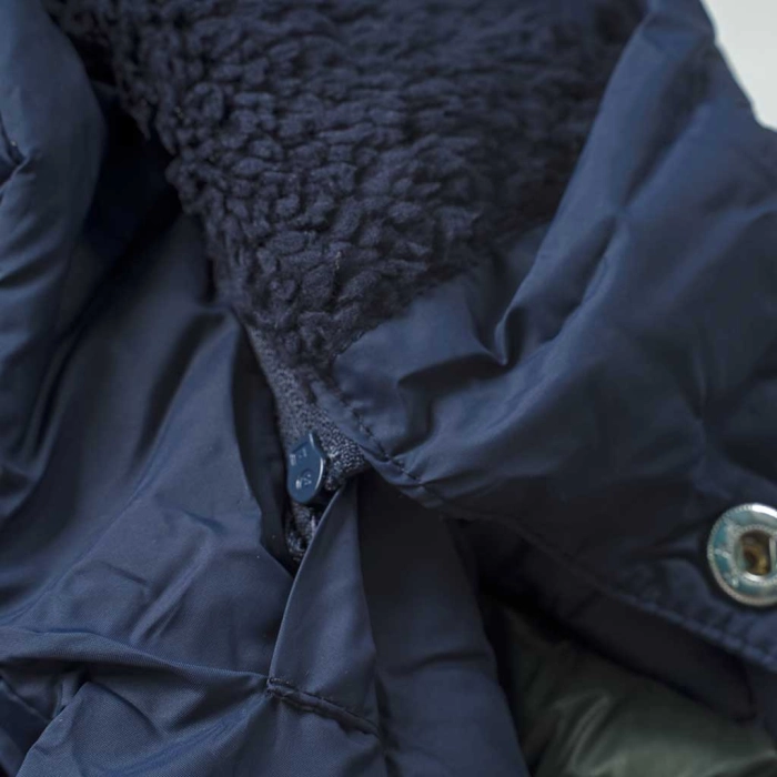 Παιδικό μπουφάν για αγόρια Hashtag snow μπλε χειμερινά  με γούνα ζεστά αγορίστικα μοντέρνα ετών (5)