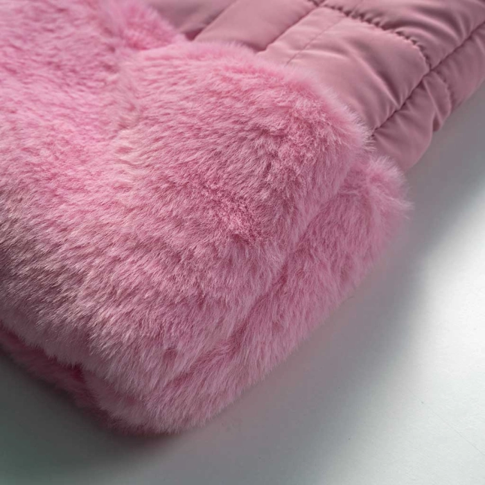 Παιδικό μπουφάν New College για κορίτσια Plink ροζ αμάνικο κοριτσίστικο για το σχολείο ζεστό ετών online (2)