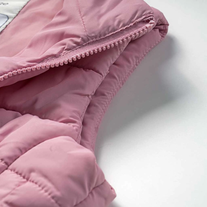 Παιδικό μπουφάν New College για κορίτσια Plink ροζ αμάνικο κοριτσίστικο για το σχολείο ζεστό ετών online (3)