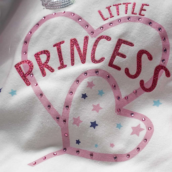 Παιδικό σετ New College για κορίτσια littllprincess ροζ σετάκια με μπουφάν ζουζουνιάρικα για  κοριτσάκια online (2)