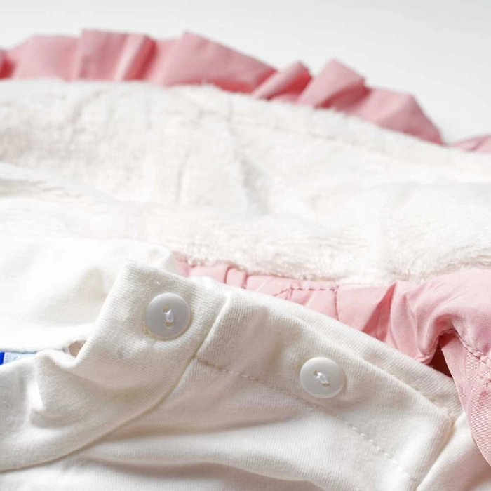 Βρεφικό σετ New College για κορίτσια happy princess ροζ σετάκια με μπουφάν ζουζουνιάρικα για μωρά online (5)