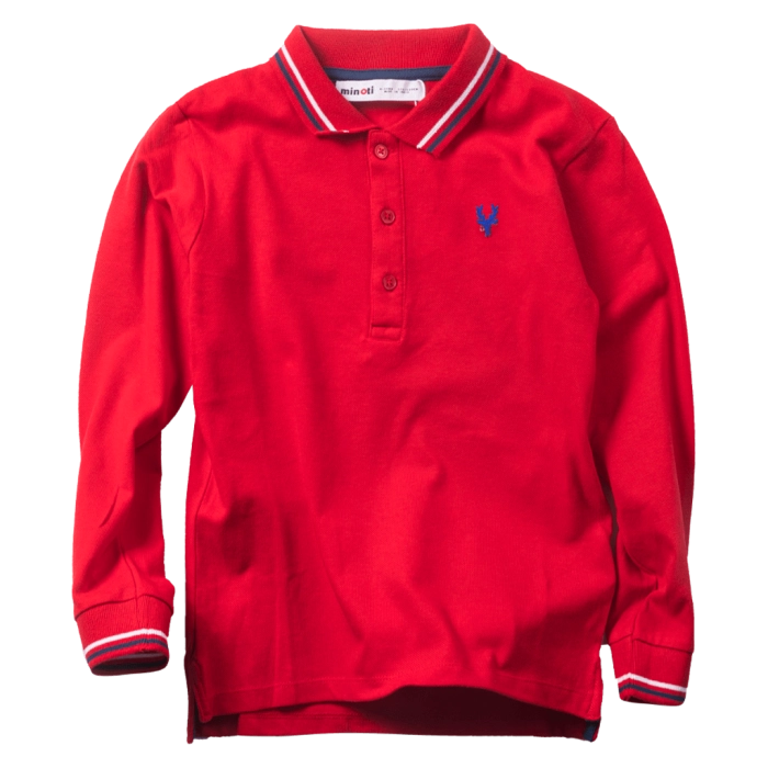 Παιδική μπλούζα Minoti για αγόρια RedDeer κόκκινο μοντέρνο με γιακά για βόλτα ετών online (1)