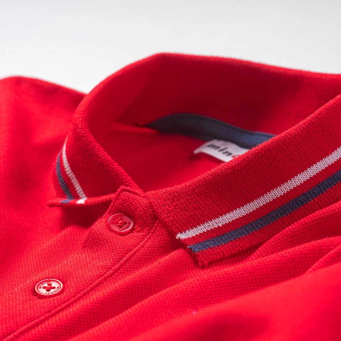 Παιδική μπλούζα Minoti για αγόρια RedDeer κόκκινο μοντέρνο με γιακά για βόλτα ετών online (2)