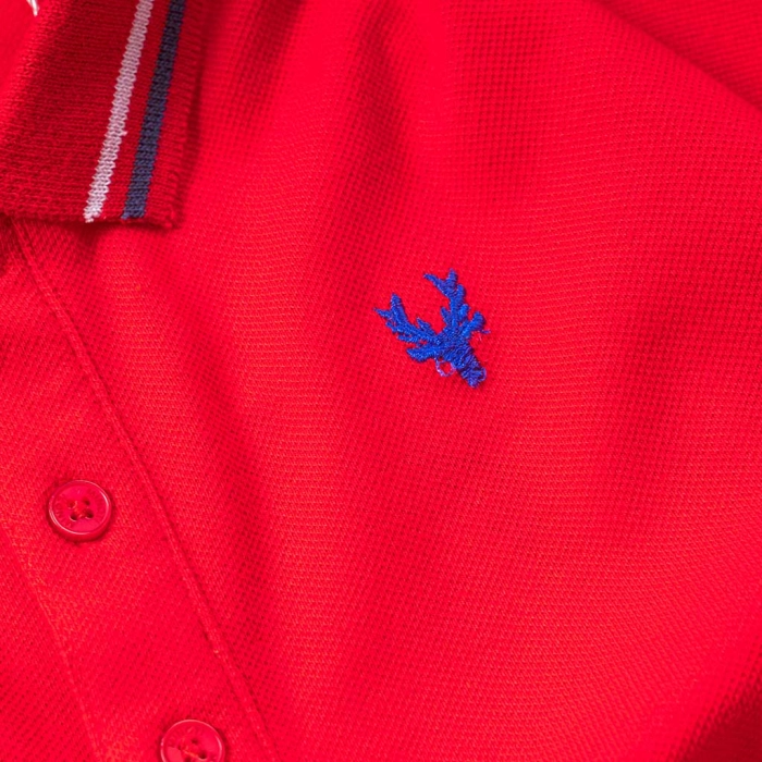 Παιδική μπλούζα Minoti για αγόρια RedDeer κόκκινο μοντέρνο με γιακά για βόλτα ετών online (3)