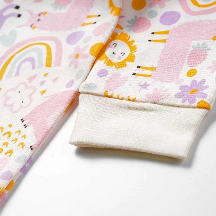 2 Βρεφικά φορμάκια Minoti για κορίτσια Uniland μωρό βαμβακερό μονόκερους παστελ μηνών επώνυμο online (3)
