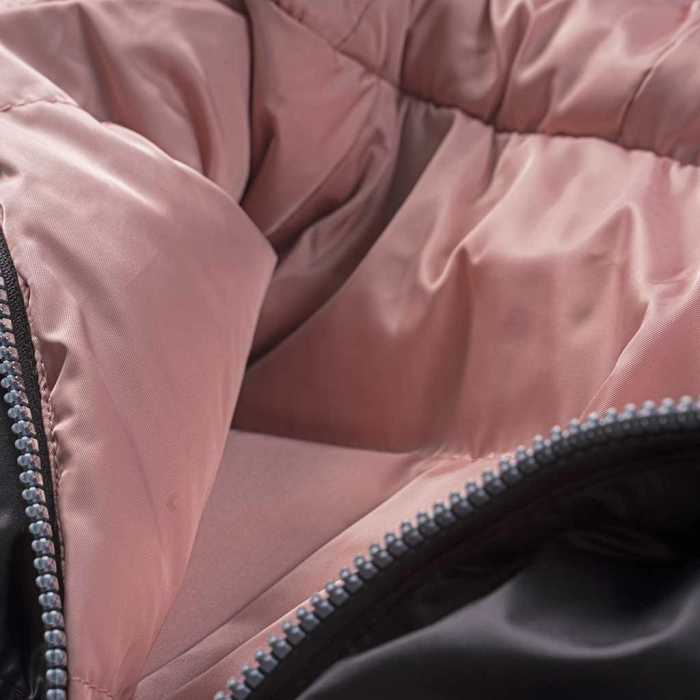 Παιδικό μπουφάν Εβίτα για κορίτσια BlacklessPink μαύρο-ροζ μοντέρνο Doubleface ζεστό μοντέρνο ετών online (2)