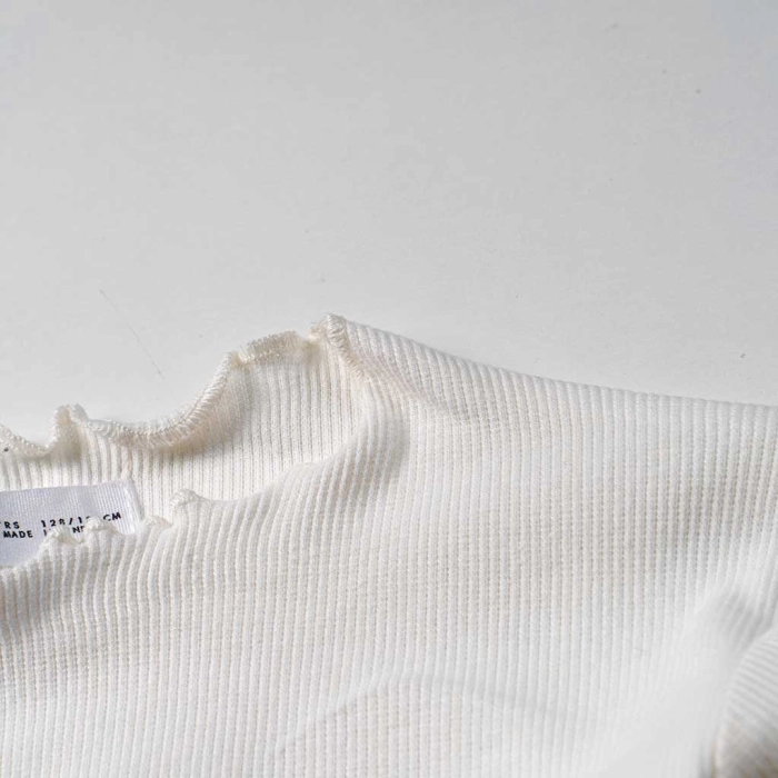 Παιδική μονόχρωμη μπλούζα Minoti για κορίτσια basic άσπρο λεπτές μπλούζες μονόχρωμες σκέτες απλές ετών (2)
